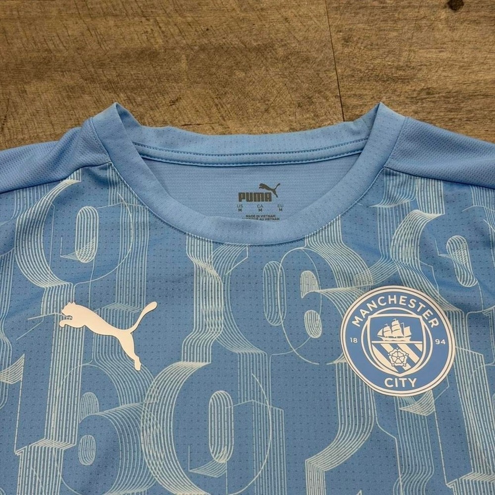 Puma Manchester City blue training jersey men's size medium soccer football - Picture 2 of 7